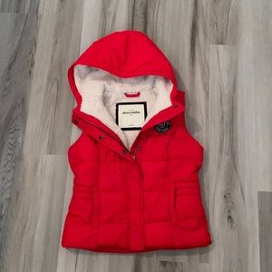Abercrombie kids puffer vest Sherpa lining XL